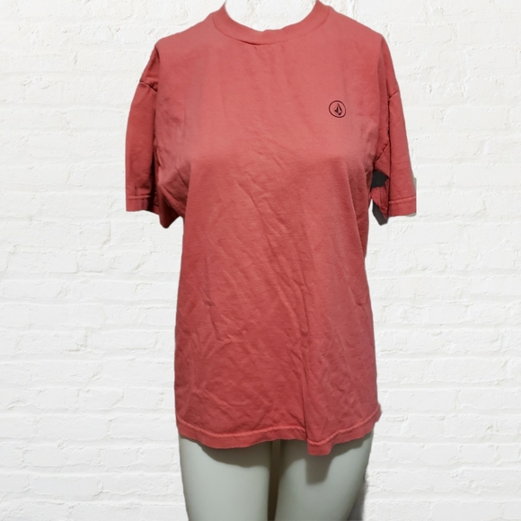 Volcom pink pre-shrunk Cotton crew neck short sleeve t-shirt medium - Picture 10 of 10